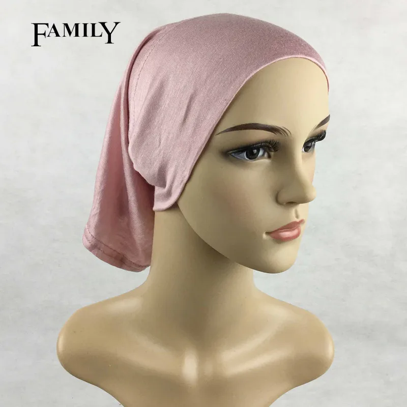 Wholesale 2018 muslim cotton jersey inner hijab caps head scarf arabic women modal hijab jersey tube hijab cap
