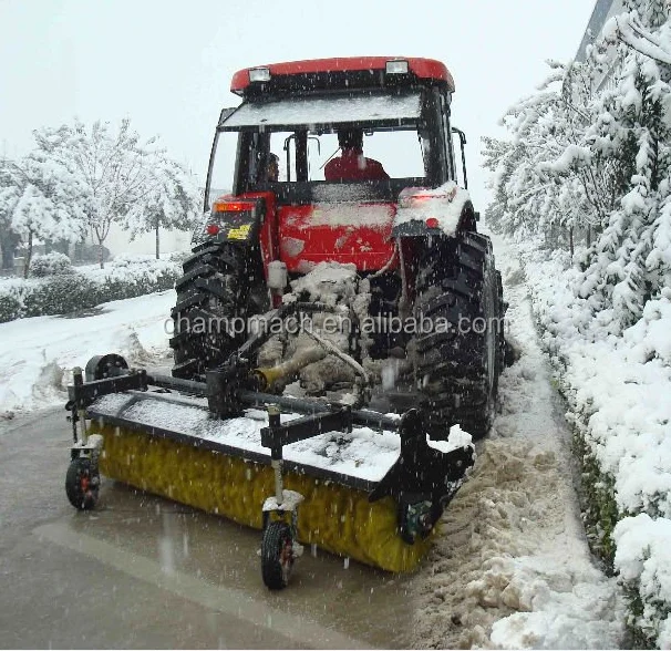 electric start tractor rear snow sweeper