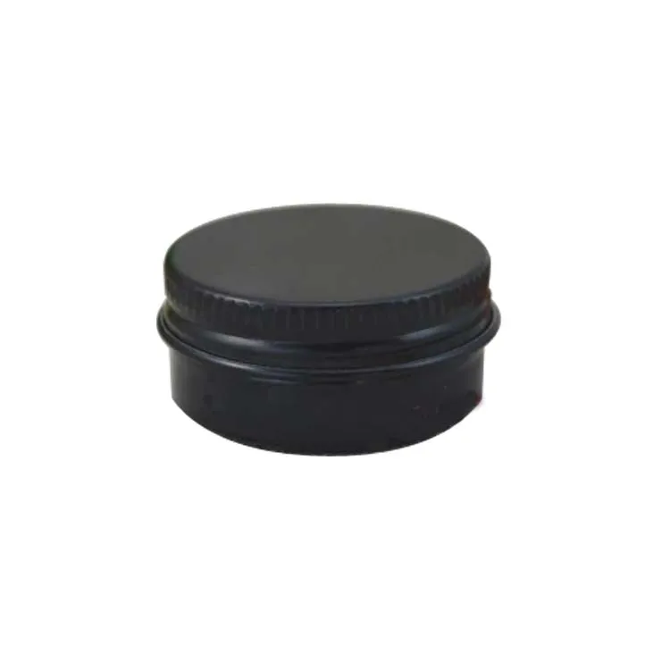 10g silver black aluminum cosmetic packaging / jar with screw cap / metal tin