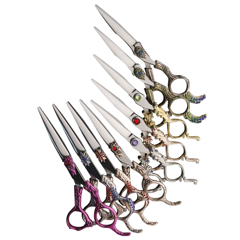 Новый дизайн, китайские ножницы для волос с татуировкой дракона