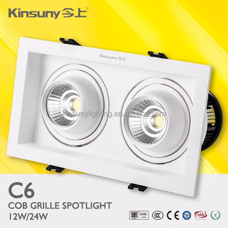 2*15 Вт удара 360 градусов Регулируемый светильник светодиодный свет решетки