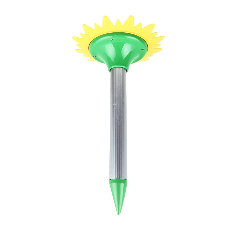 sunflower shape high-quality waterproof snake repeller sonic wave pest solar mole repeller