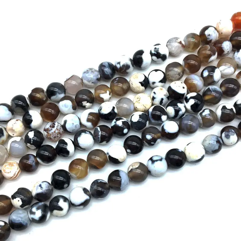  Бусины из натурального камня разноцветный огненный агат круглая бусина 6/8/10 мм «сделай сам» для изготовления ювелирных изделий