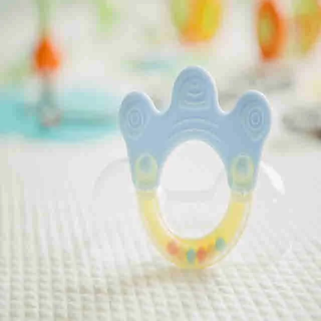 
Food grade silicon kids safe teether toy crown shape 