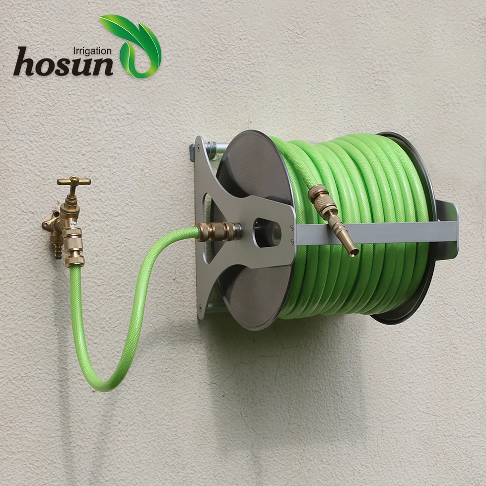 china online shopping sites garden tool cart agricultural irrigation water reel stainless steel retractable hose