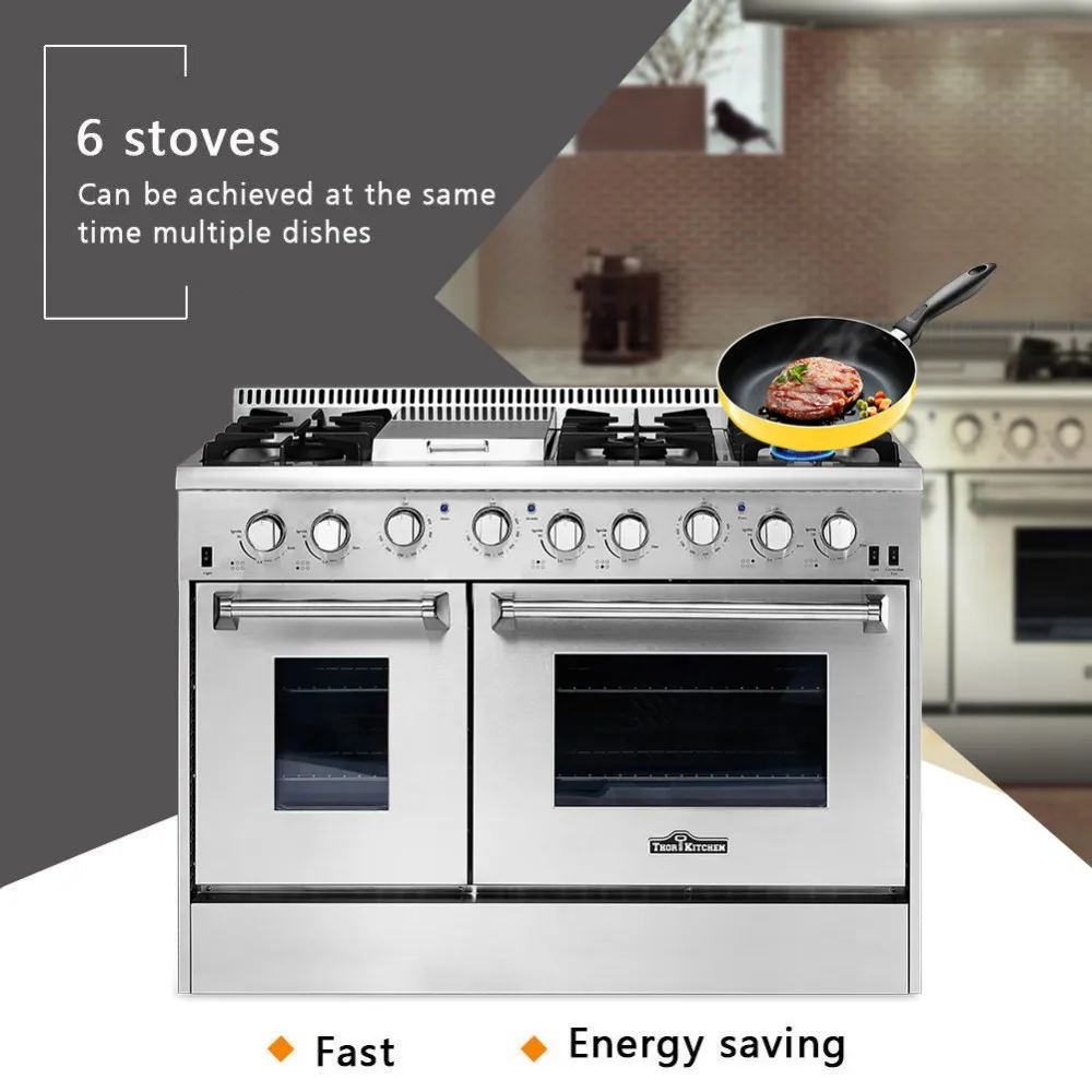 High end HYXION4806U pro-style 48 ' dual fuel gas stove oven