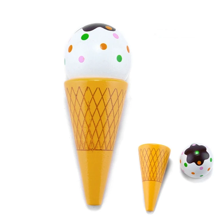Wholesale Funny Toy Wooden Kitchen Toys Pretend Play Ice Cream Toy For Kids