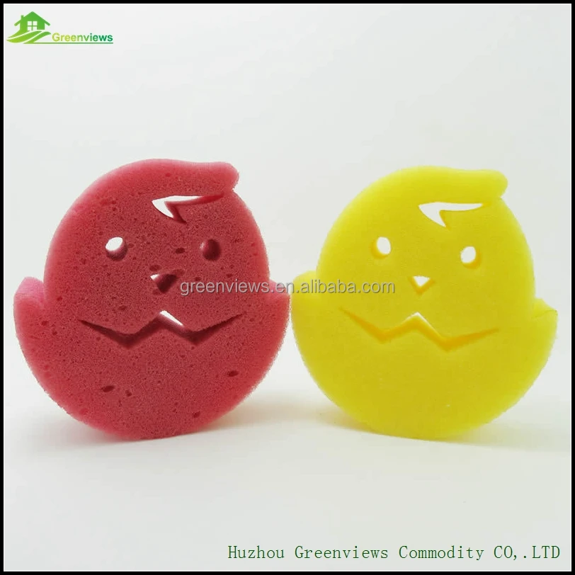 
China supplier cartoon bear shaped kids sponge body shower cleaning bath sponge wholesale 