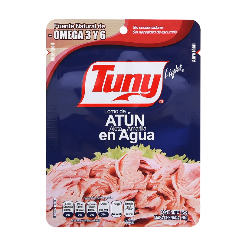 Rounded Corners Soft Package 3 Side Sealed Gravure Printing Frozen Vacuum Retort Microwave Food Pouch With Tear Notch