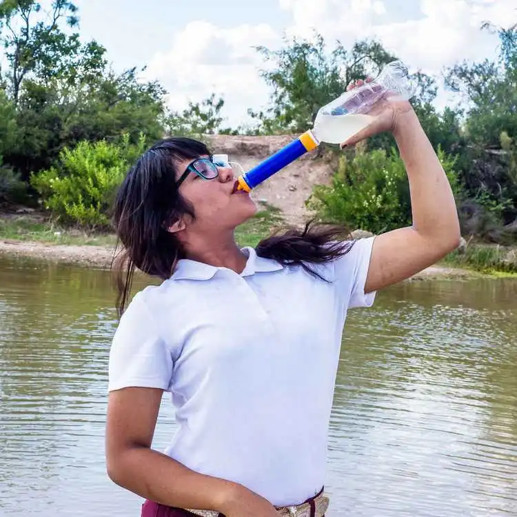 Personal water filter outdoor survival gear mini straw water purifier bacterial removal outdoor equipment