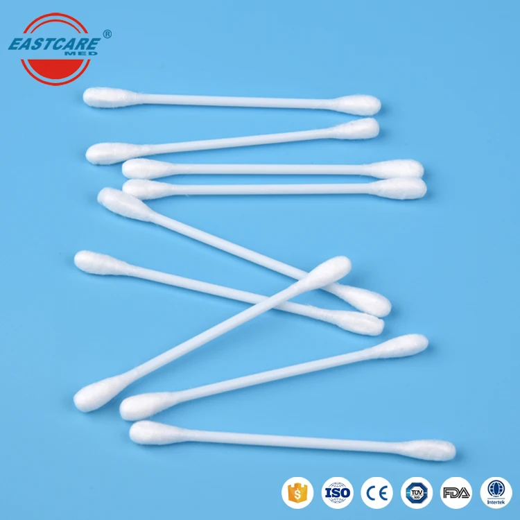 
Makeup cleaning sterilized plastic stick double sided alcohol cotton buds q-tips white stick natural cotton bud swab 
