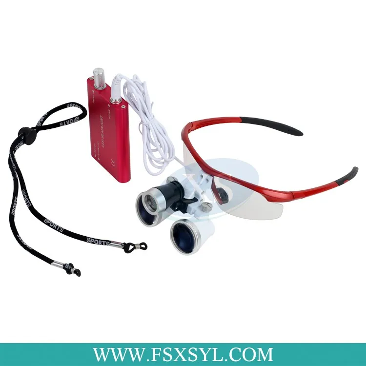 Surgical dental magnifying glasses loupes with led light