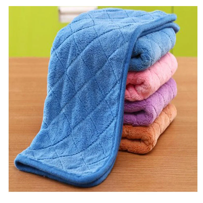 Factory wholesale Microfiber Coral Fleece Absorbent Hand Coral Fleece Towel for Kitchen Bathroom Hand Towels