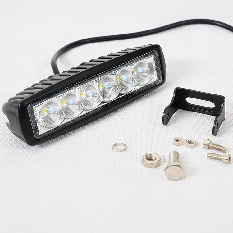 Factory direct super narrow 18w led light bar 6 inch for auto