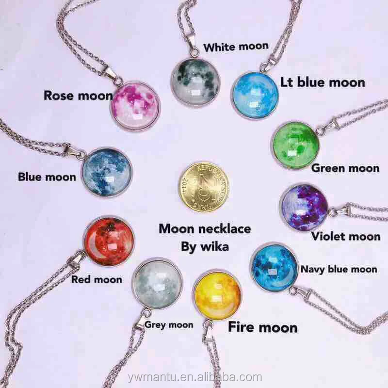 New Year Wholesale Afghan Kuchi Jewellery Fine Moon Glow Light In Dark Necklace For Women