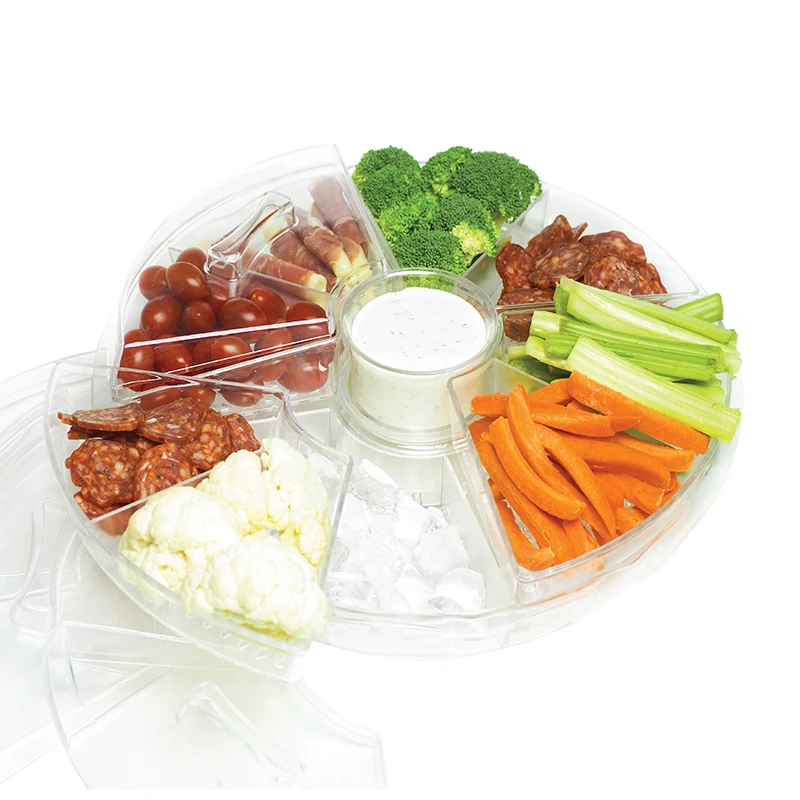 Custom Cheap Appetizer On Ice Serving Plate Plastic Food Tray