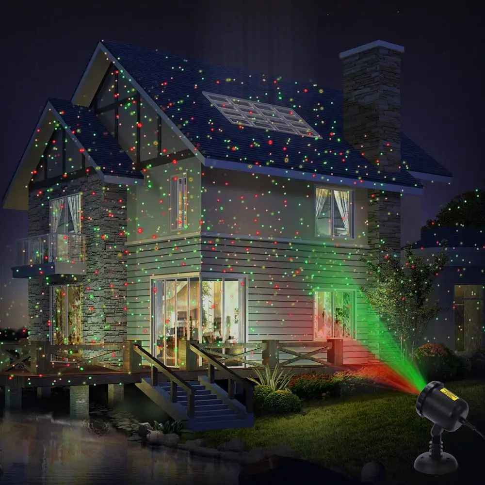 2018 Factory New Products IP65 Outdoor Christmas Star Projector Laser Light Shower