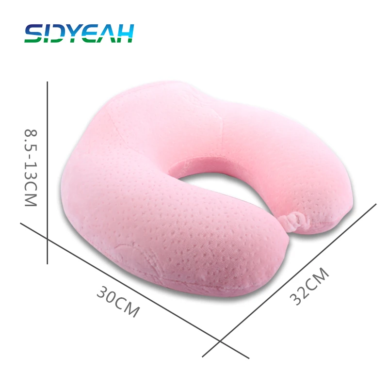 Custom Logo Memory Foam Material Travel Pillow Car Printing Flight Office Chair Neck Pillow
