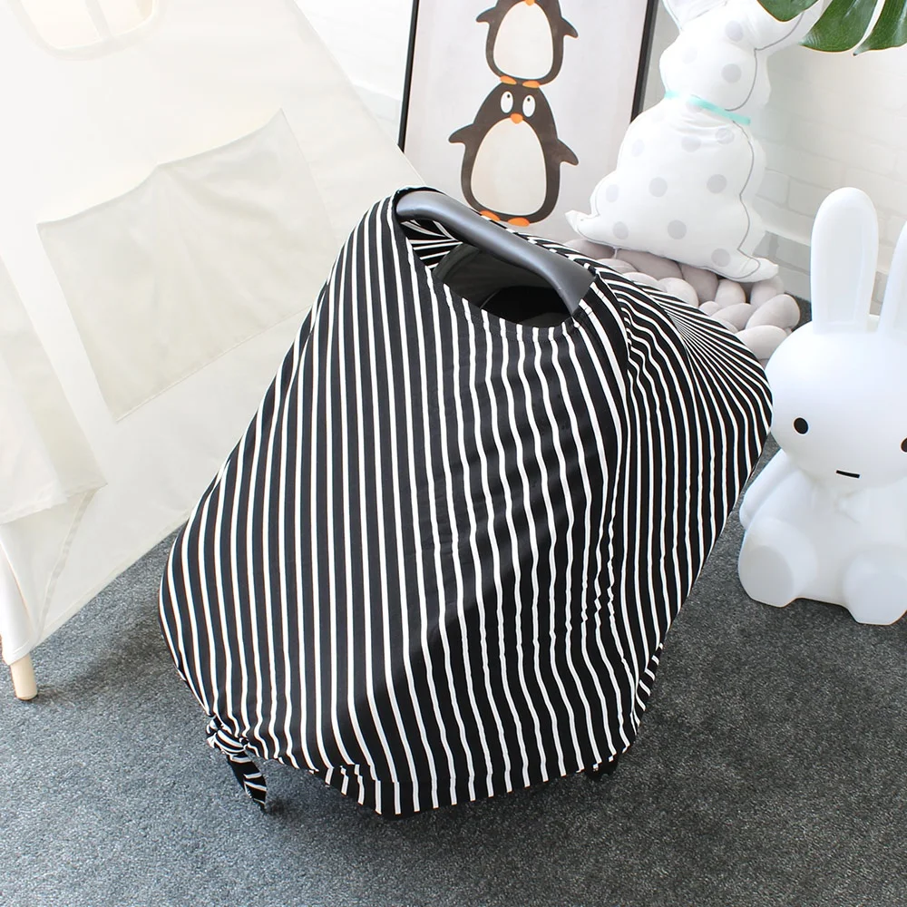 Plus Size Spandex Polyester Baby Car Seat Canopy Poncho Multi Use Nursing Scarf Breastfeeding Protector Cover