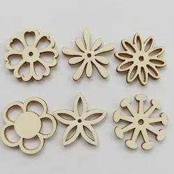 Wooden flower shape wood chips for decoration