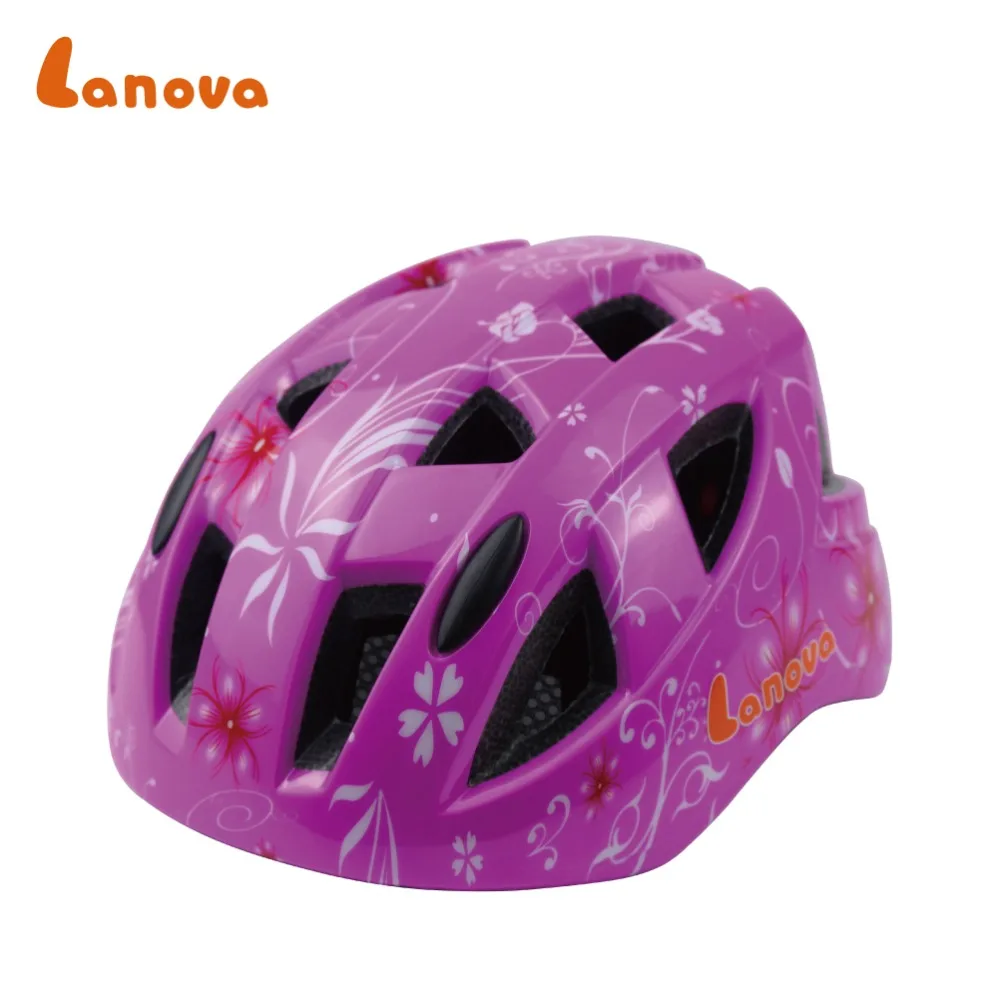 Colorful Floral Patterns High Quality Breathable Protective Impact Resistance Children Bicycle Helmet Custom  Bike Helmet