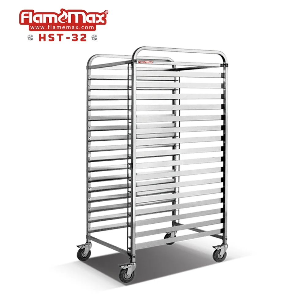 Stainless Steel Commercial Catering Food Bread Bakery Tray Trolley Cart