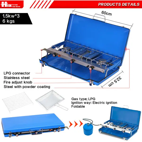 Japanese portable foldable grill gas stove