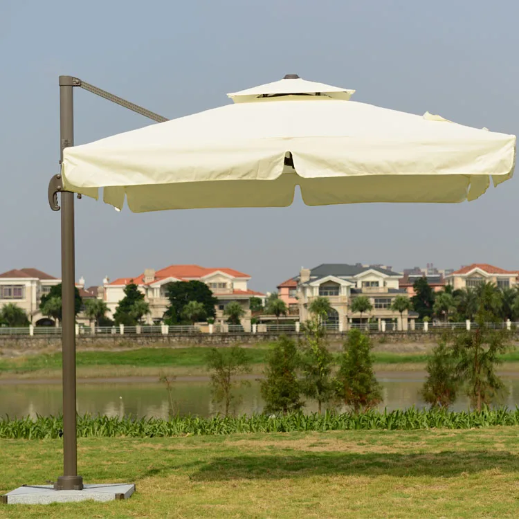 Hotel Sunshade Aluminum Rotatable Umbrella