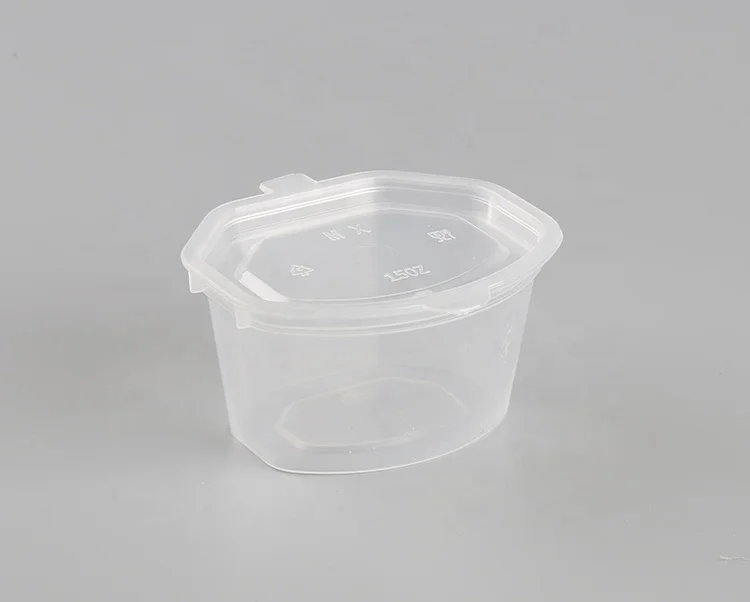 Round OEM 1oz Sauce Cup Transparent Sauce Cup Plastic PP Disposable Sauce Cup With Lid
