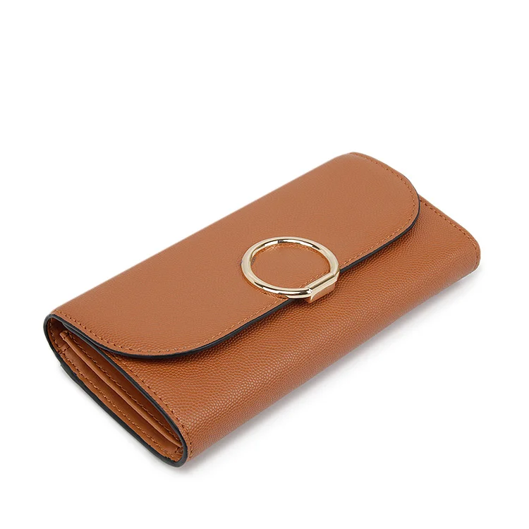 High quality Customized branded genuine leather lady wallet