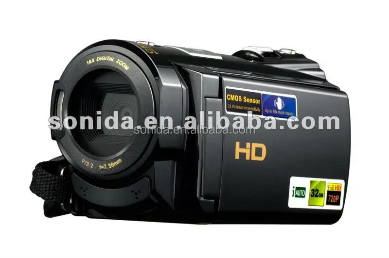 1080 P Full HD 5-мегапиксельной cmos-датчик Rechargerable автоматическая цифровая запись видео видеокамера 16X зум камеры