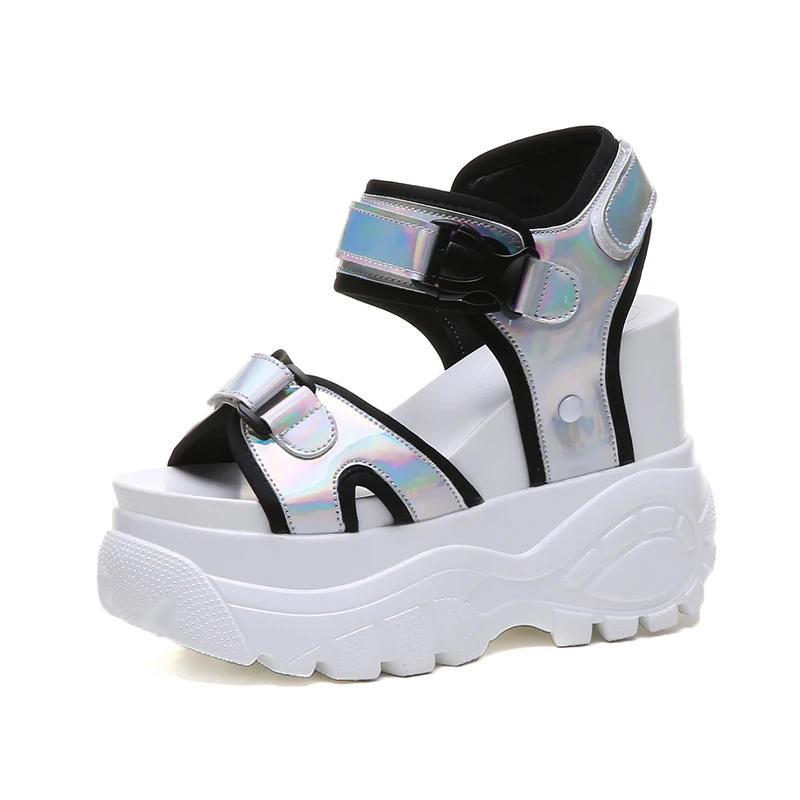 
Fashion breathable 17cm platform shoes casual sandals for women High heels Pretty Ladies Shoe Slippers 