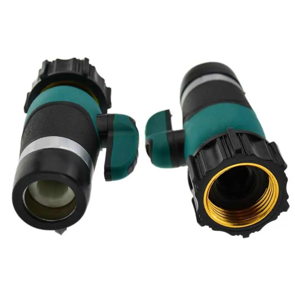 Garden 3/4" swivel water hose tap connector with valve