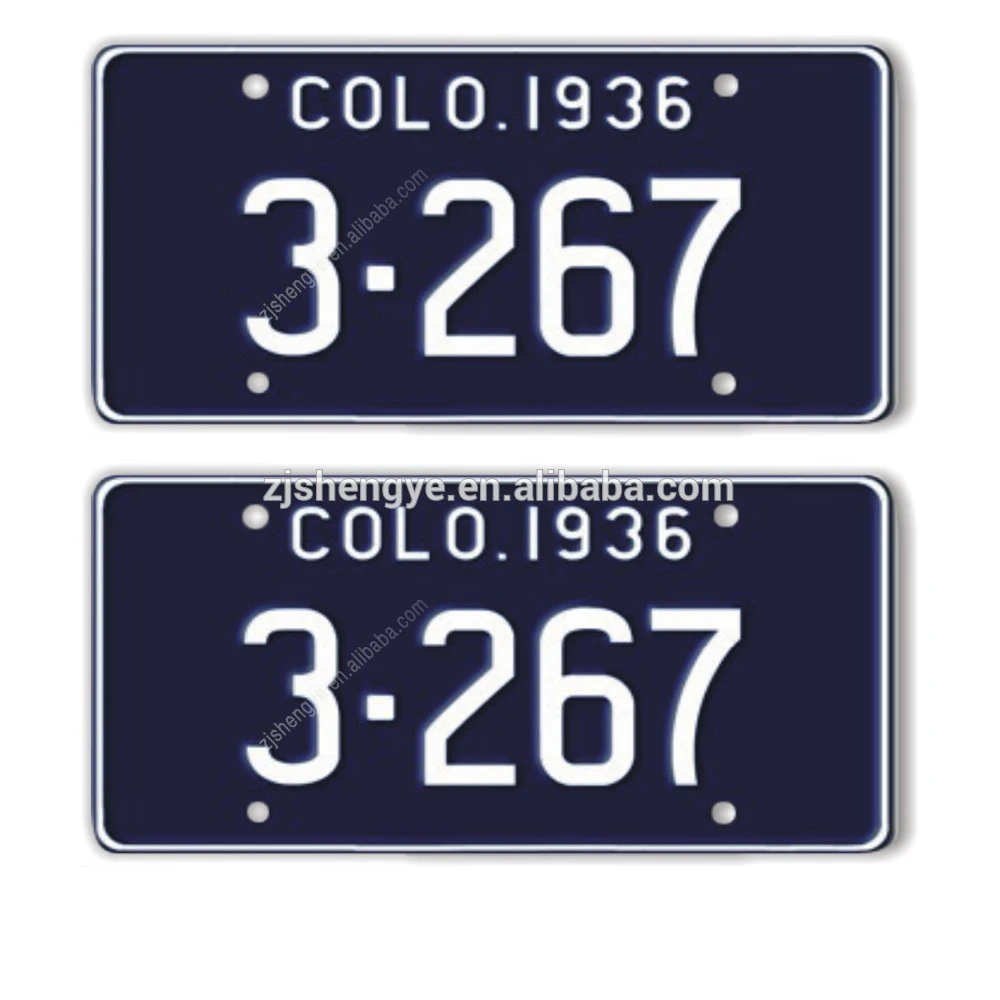 Aluminum custom embossed American promotional license plate