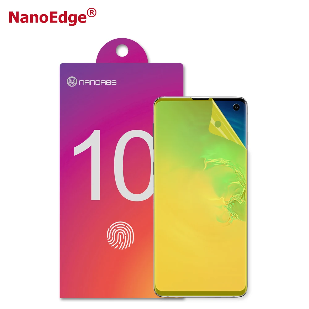 Nano Edge Mobile Phones  Screen Protector For Samsung Galaxy S10 5G Clear With Installation HD Video Not Tempered Glass