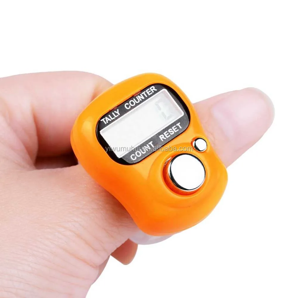 colorful plastic electronic digital hand ring tally counter