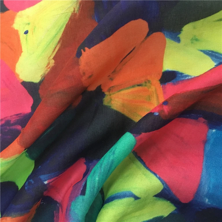 Factory direct custom design flowers digital printing dubai cotton fabric