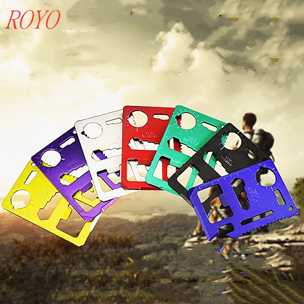 Hot Sale Custom Logo 11-in-1 Stainless Steel Survival Card Multi-Functional Pocket Tool Custom Logo Promotional Screwdrivers