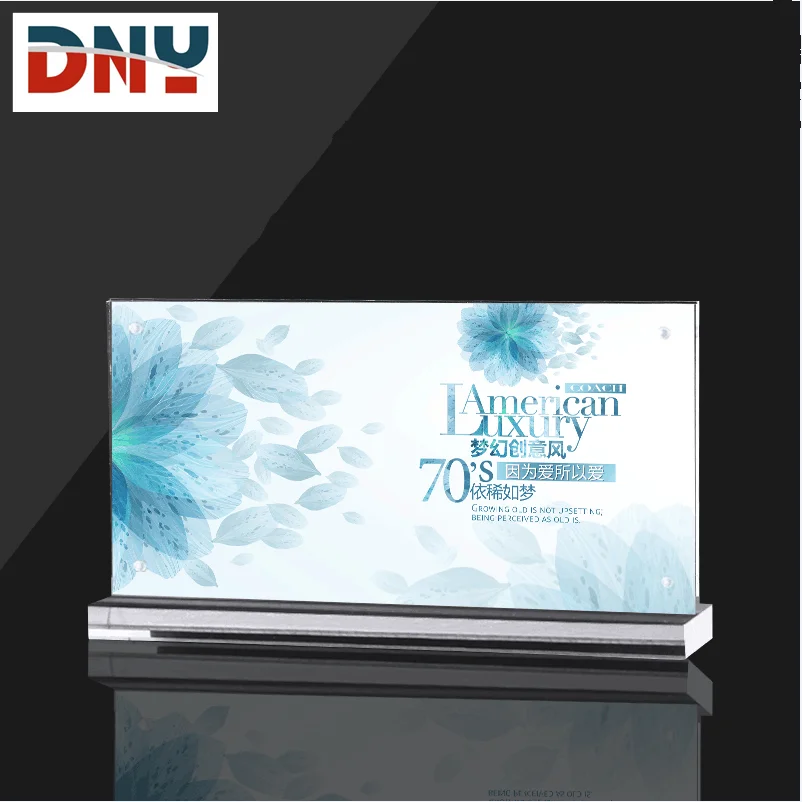 Clear Acrylic Table Menu Stand Display Sign Business Card Holder