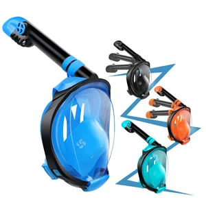 2021 Popular Top Seller Full Face Mask 180 Degree View Snorkel Mask