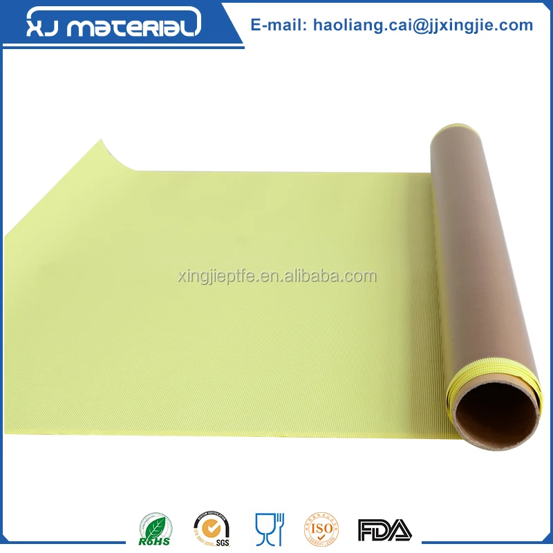 260C heat resistant jumbo roll ptfe fiberglass tape with silicone adhesive made in china with release paper