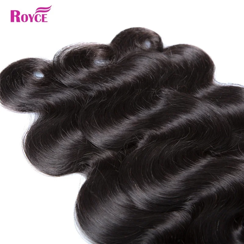 Royce Good Quality 100%  Unprocessed Malaysian Mink Virgin Hair  Body Wave Human Hair Bundles