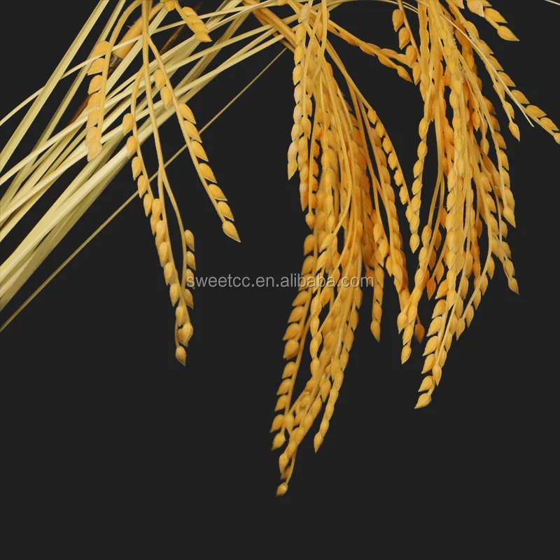 yellow simulation artificial rice paddy fields oryza sativa straw tropical plants gold leaves for decoration