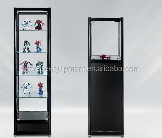 lockable Titanium alloy glass display showcase for toy