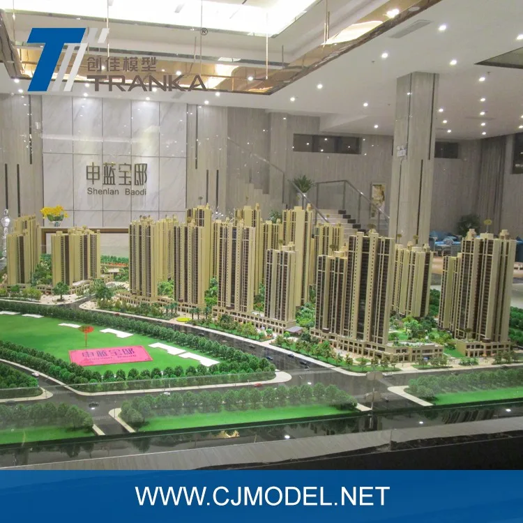 Miniature 3D residential architecture scale model for house model design