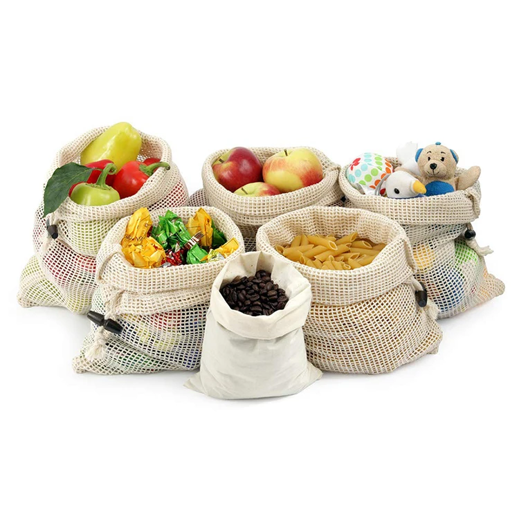 China Manufacturer Hot Sale Fashion Organic Canvas Cotton Mesh bag