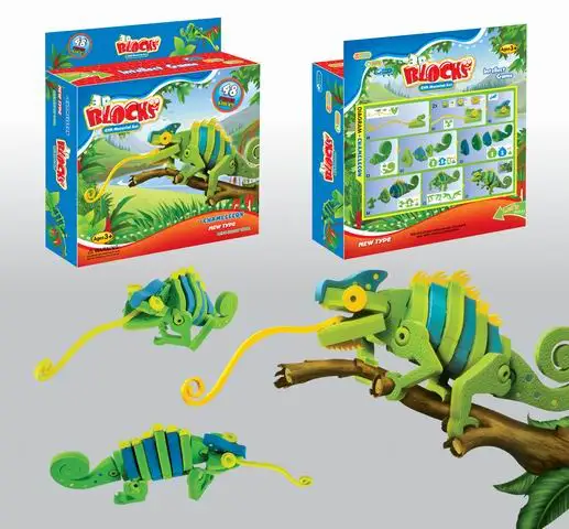 3D игрушка-пазл EVA, игрушка «сделай сам», хамелеон