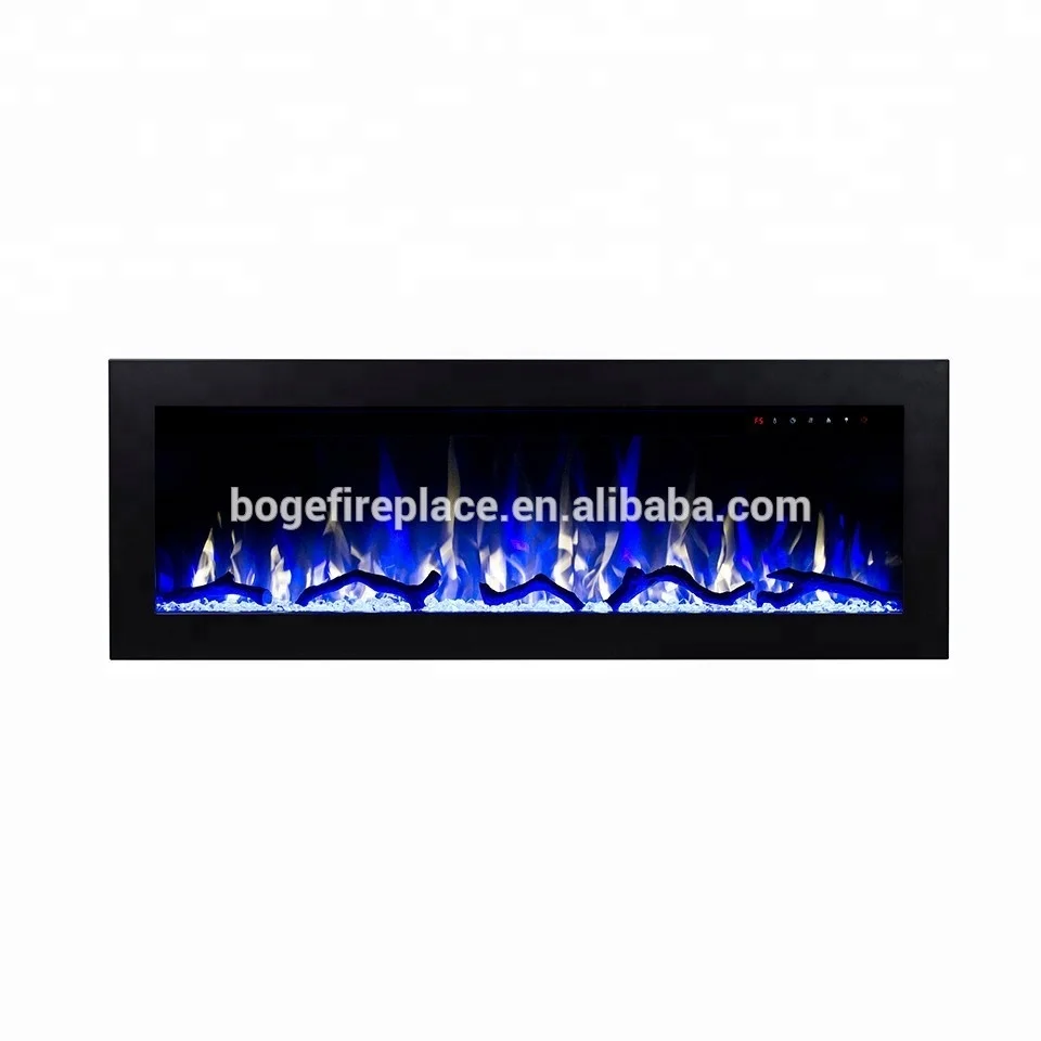 50 inch big size build in matte finish electric fireplace for building decoration
