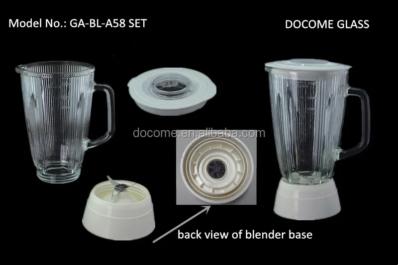 National Blender Glass Jar Base with Stainless Steel Blade and Gasket Blender Jar Bottom Blender Bottom Base