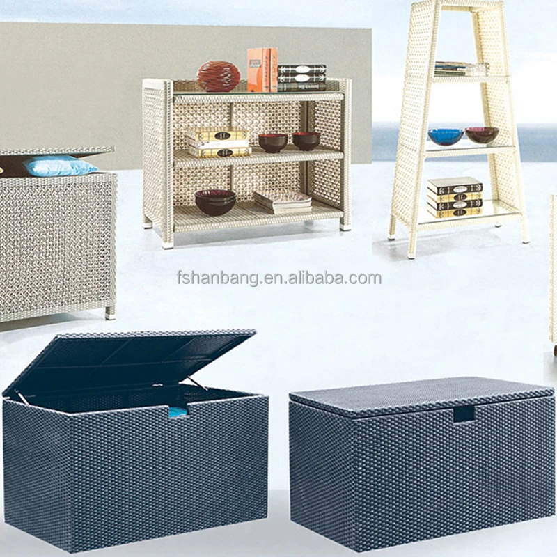 Rectangular Washable Towel Cabinet Swimming Pool Hotel Garden Wicker Laundry Towel Shelf